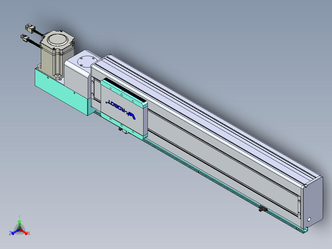 威洛博VBC同步带传动一无尘环境VBC14-L45-S500-BL-ZP75-C3正等轴测图