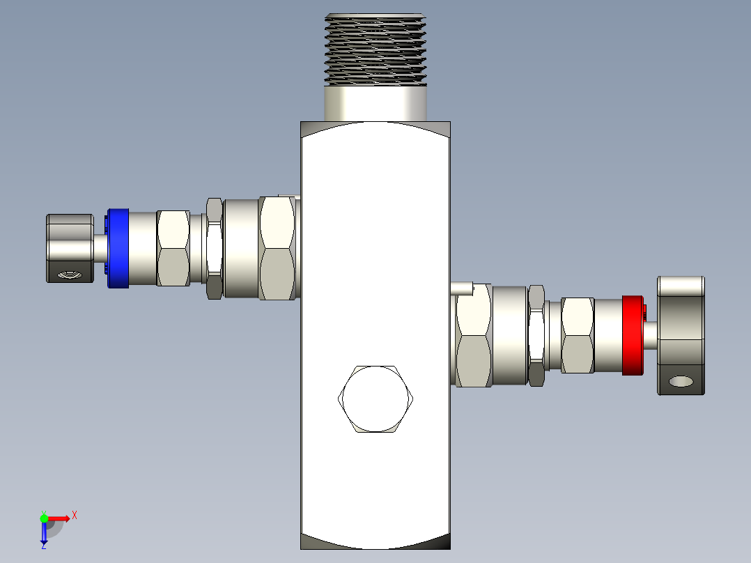 施耐德SAMFSA-N4N4-A阻断和排放歧管俯视图