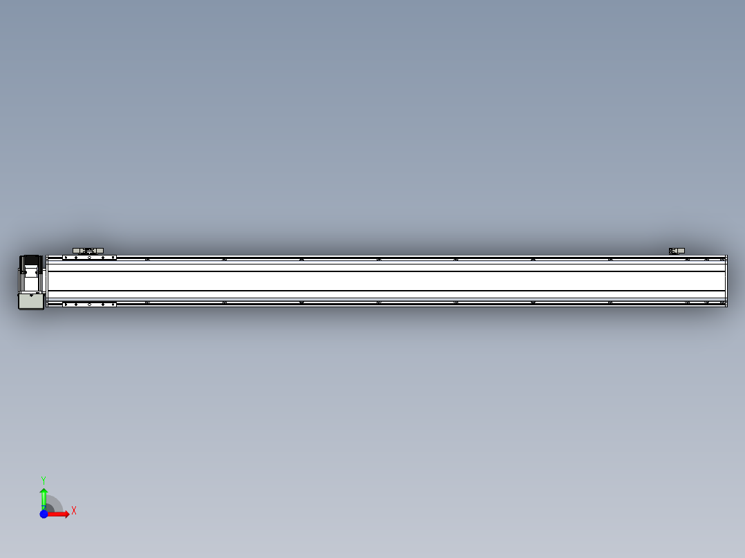同步带滑台-半封闭B13H-L45-S1500-LU-P40-D3前视图