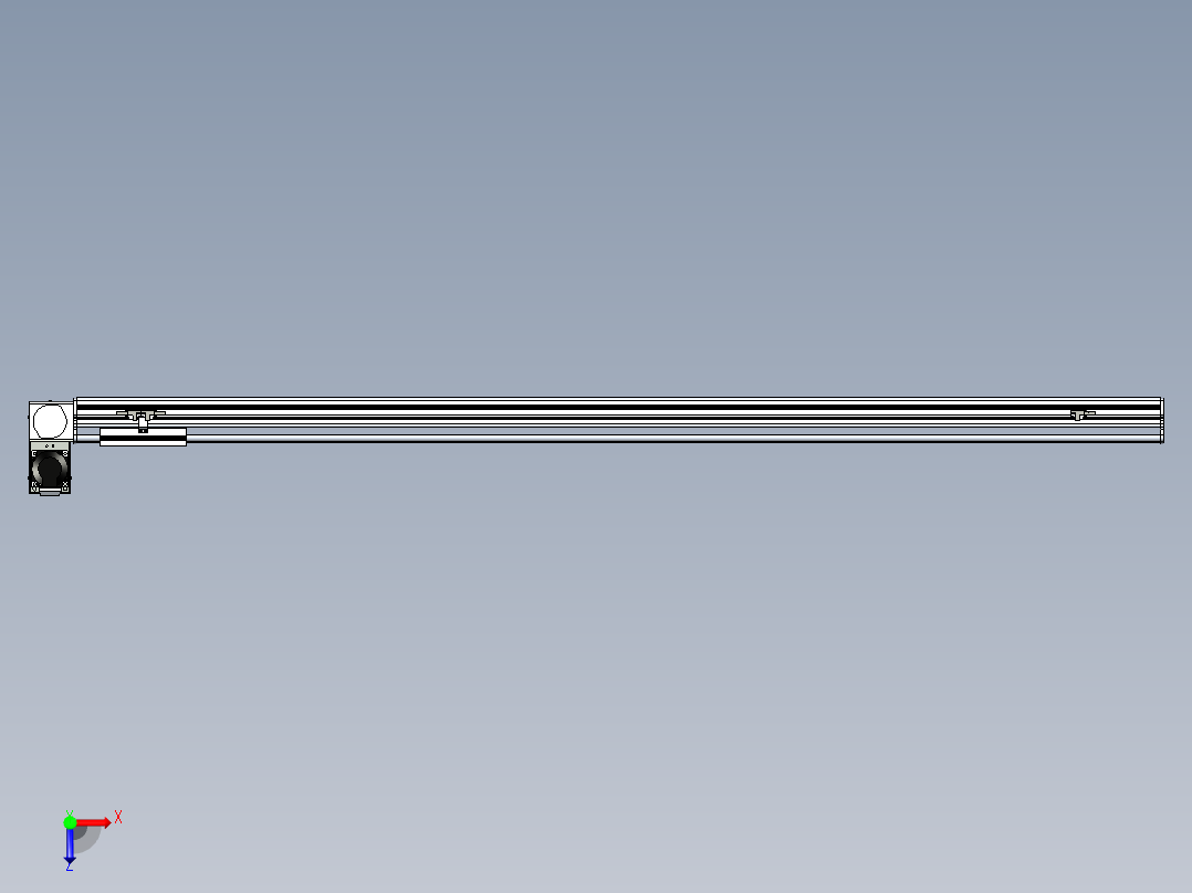 同步带滑台-半封闭B13H-L45-S1500-LU-P40-D3俯视图