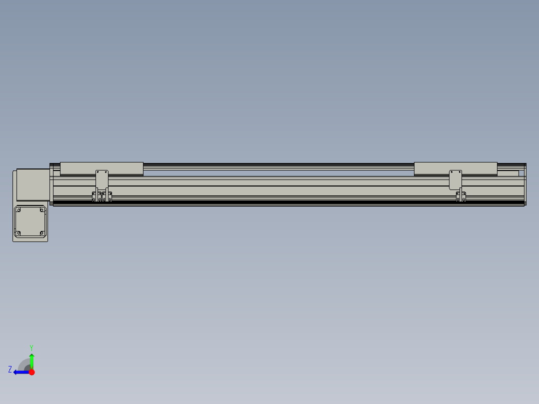 直线模组LHB21-L40-S950-LD设计图纸右视图