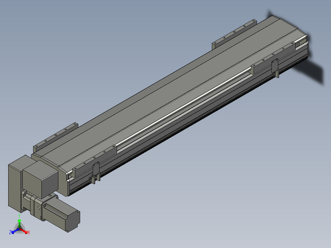 直线模组LHB21-L40-S950-LD设计图纸正等轴测图
