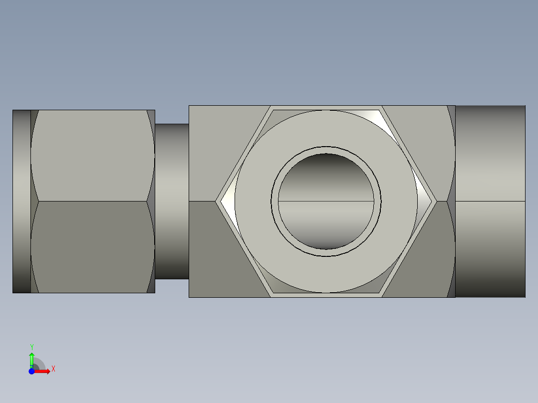 卡套式工业通用硬管接头12_mbu-s前视图