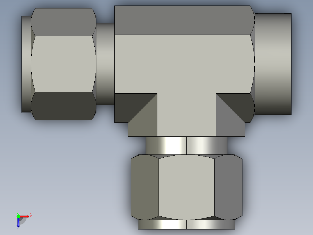 卡套式工业通用硬管接头12_mbu-s俯视图