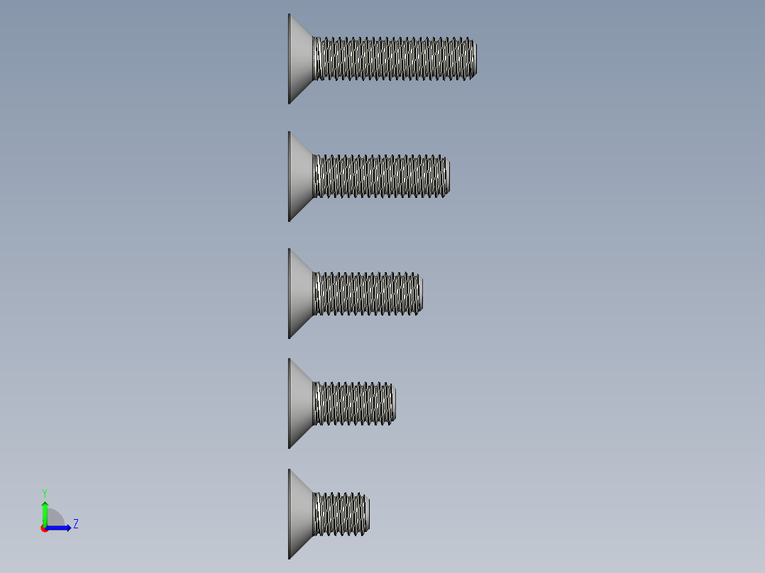 内六角螺栓-M8 Set_CSK Allen Bolt左视图