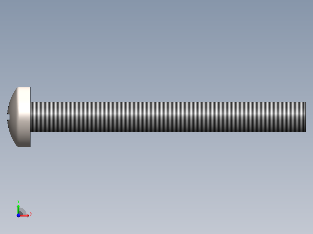 螺丝 M6 十字盘头-M6x55 Screw head.SLDPRT前视图