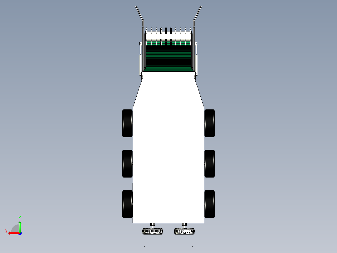 水面垃圾清理船三维模型后视图