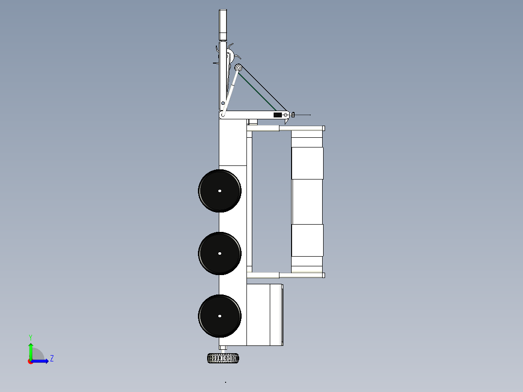 水面垃圾清理船三维模型左视图