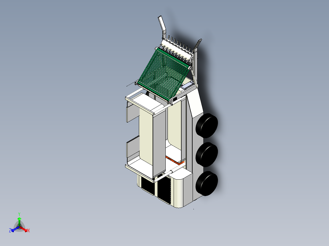 水面垃圾清理船三维模型正等轴测图
