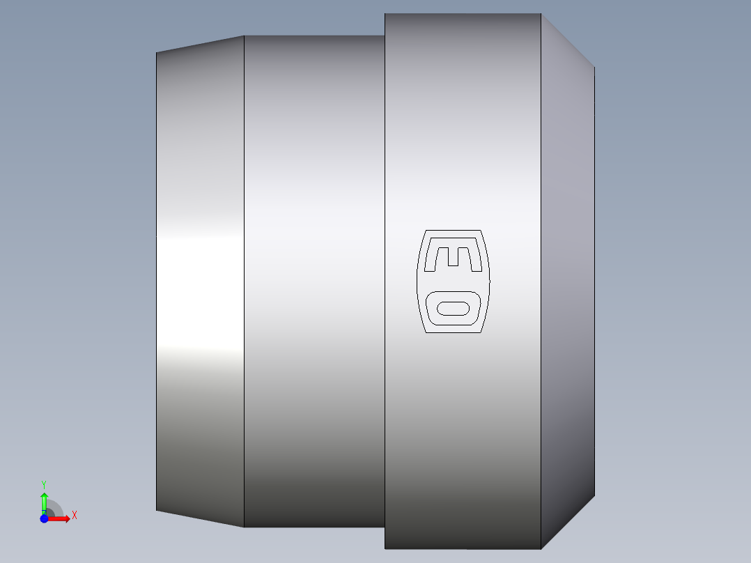 卡套式工业通用硬管接头EO_Progressive_ring_DPR08L71X前视图