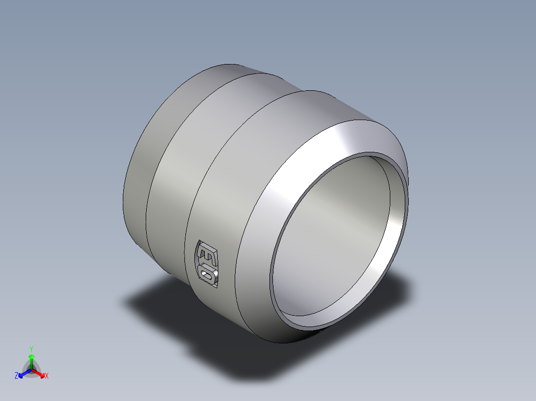 卡套式工业通用硬管接头EO_Progressive_ring_DPR08L71X正等轴测图