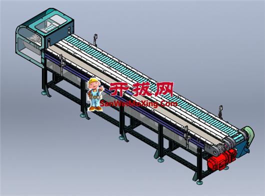 不锈钢链板线hs-0900曲轴输送机（sw18可编辑+工程图）
