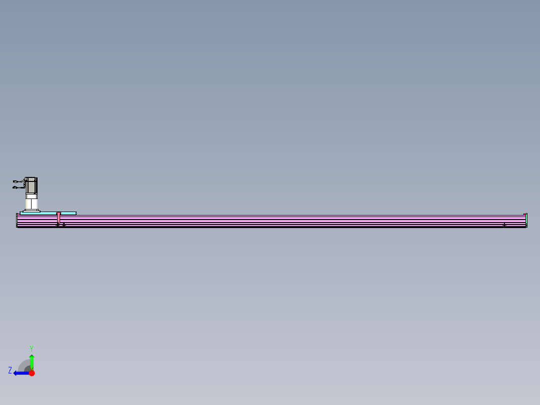 东锦齿条传动DH210G-L167-S3000-BU-减速机+P750W.STEP右视图