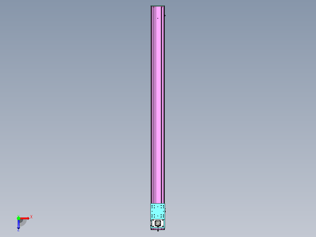 东锦齿条传动DH210G-L167-S3000-BU-减速机+P750W.STEP俯视图