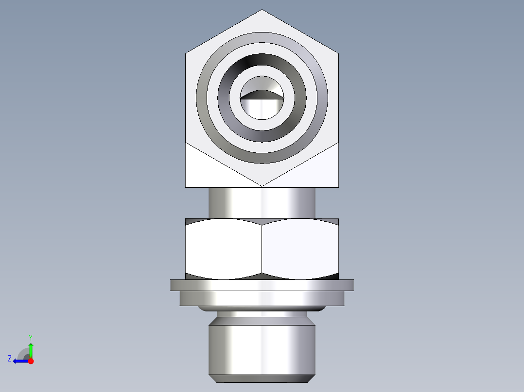 卡套式工业通用硬管接头EO_Adjustable_Locknut_elbow_WEE06LROMDCF右视图