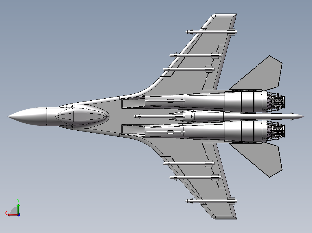 su35战斗机后视图