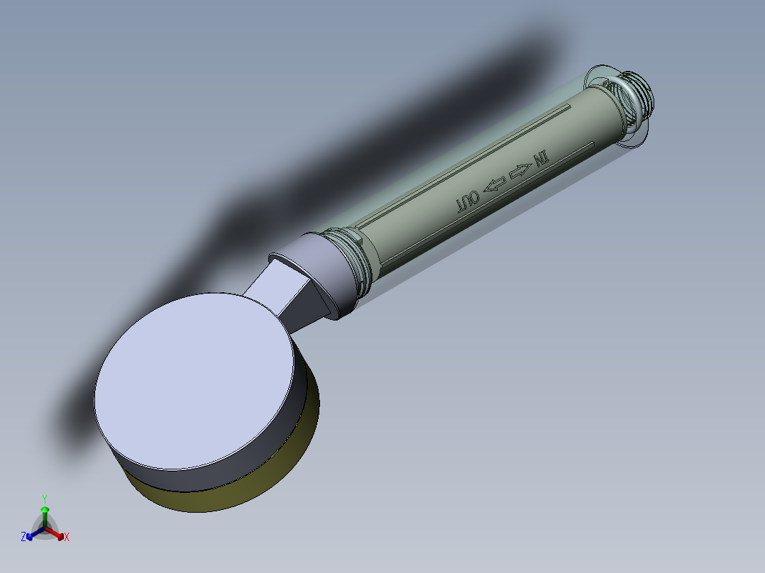 花洒莲蓬头正等轴测图