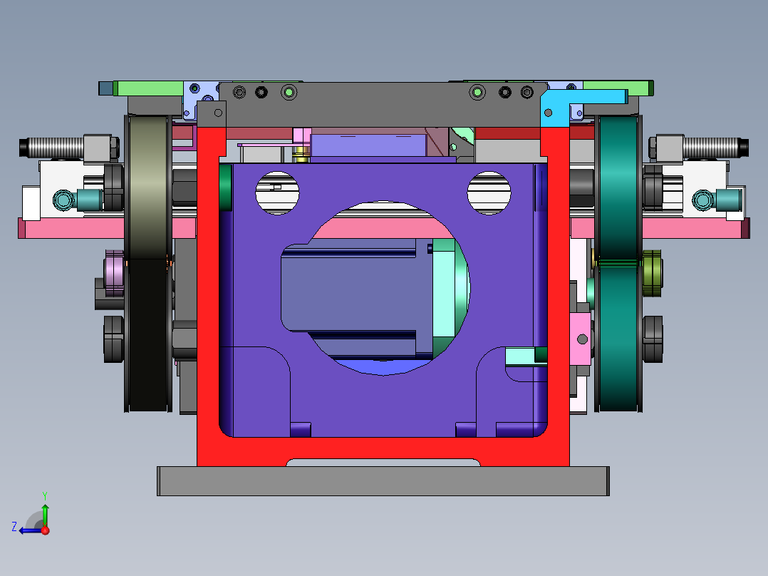 循环导轨流线右视图