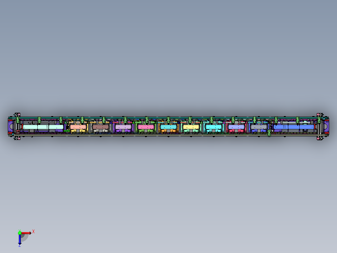 循环导轨流线俯视图