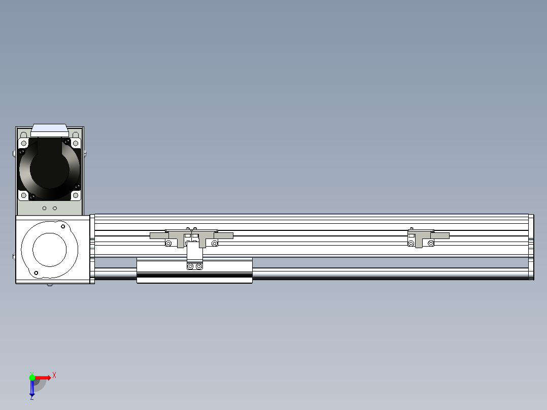 同步带滑台-半封闭B10H-L45-S200-LD-P40-D3俯视图