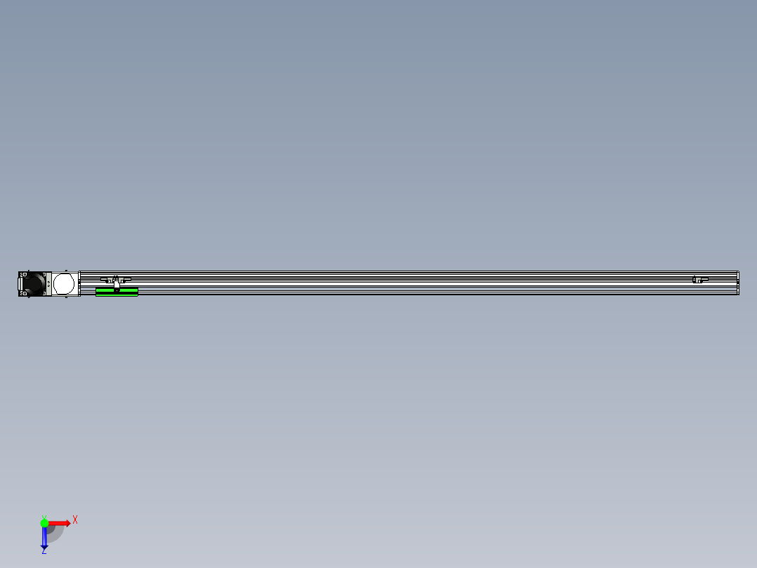 同步带滑台-半封闭B10H-L45-S1500-L-P40-D3俯视图