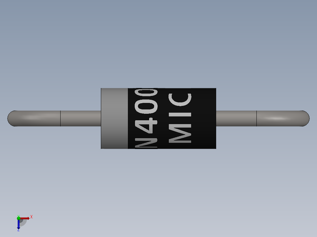 电容器 二极管 电阻器-Rectifier Diode 1N4001俯视图