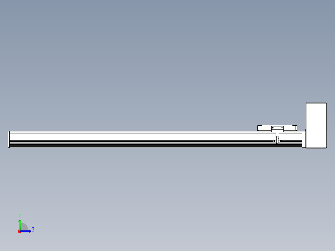 同步带全封闭直线模组TPA-HCB-105D-90-L750-LU-C-P20-N3左视图