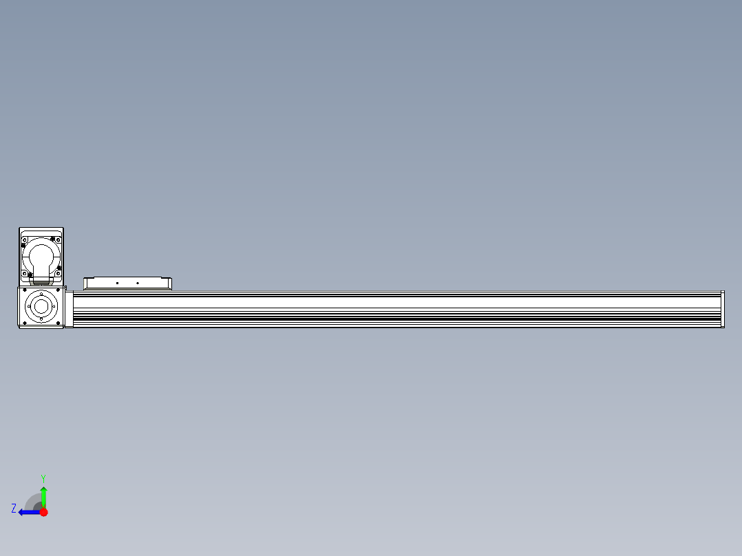 同步带全封闭直线模组TPA-HCB-105D-90-L750-LU-C-P20-N3右视图