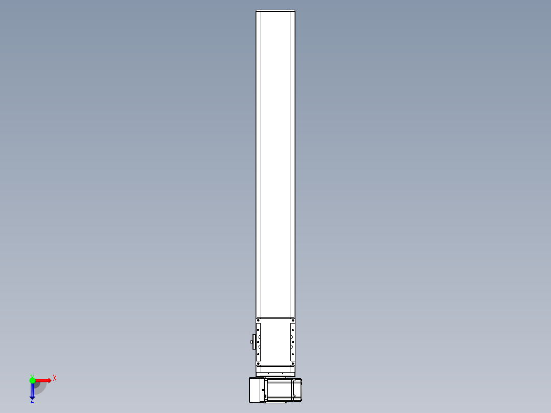 同步带全封闭直线模组TPA-HCB-105D-90-L750-LU-C-P20-N3俯视图