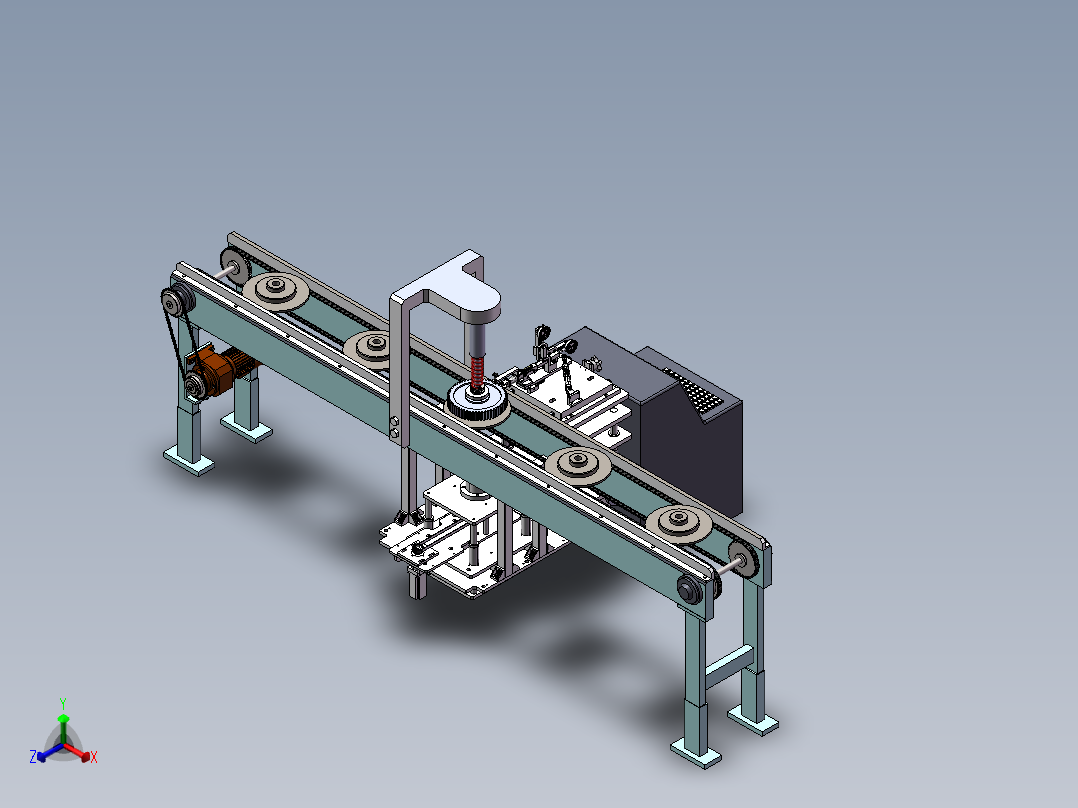 齿轮跳动检查仪正等轴测图