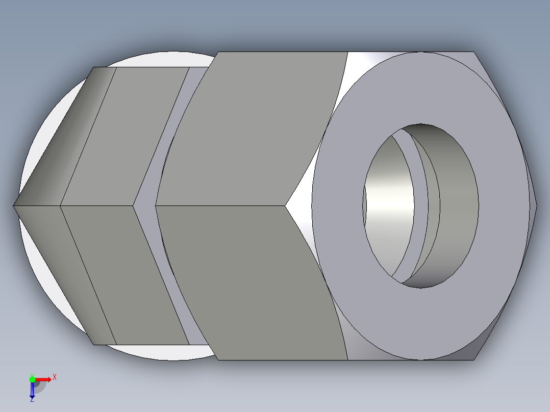 卡套式工业通用硬管接头EO_Adjustable_locknut_45_deg_elbow_VEE16SRCF俯视图