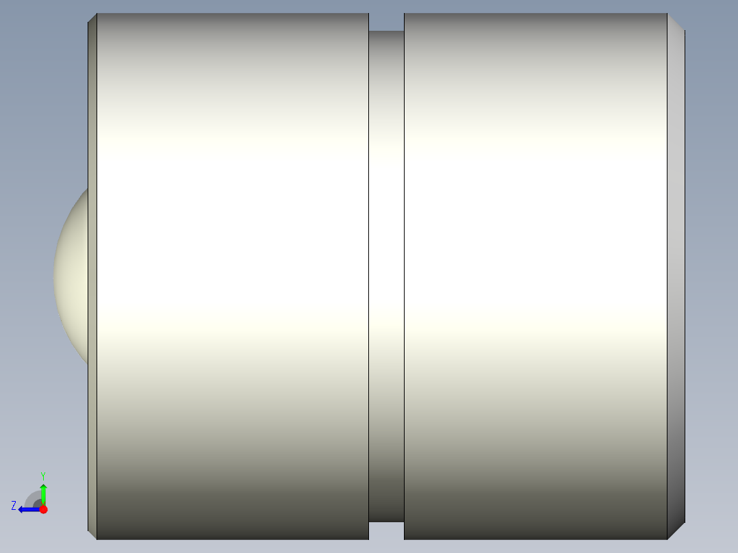 彈簧式萬向滾珠02(B)-3D多系列多零件图纸模型右视图