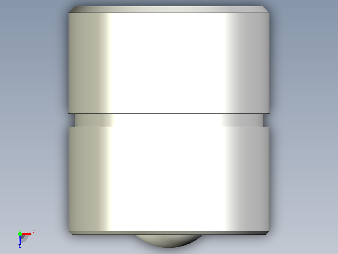 彈簧式萬向滾珠02(B)-3D多系列多零件图纸模型俯视图