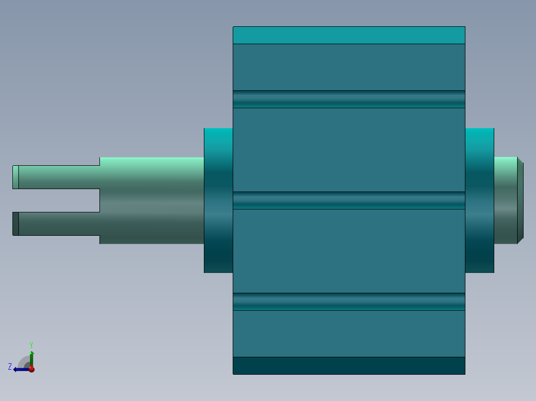 S5 单作用气缸右视图