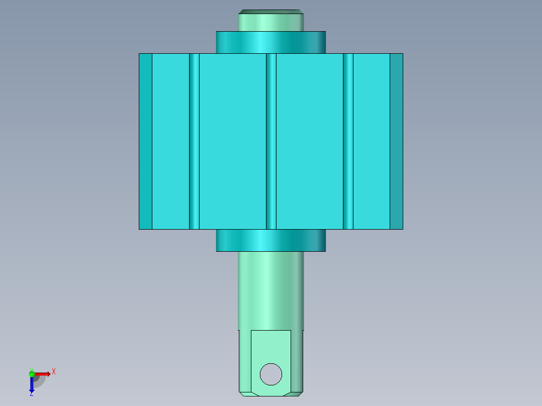 S5 单作用气缸俯视图