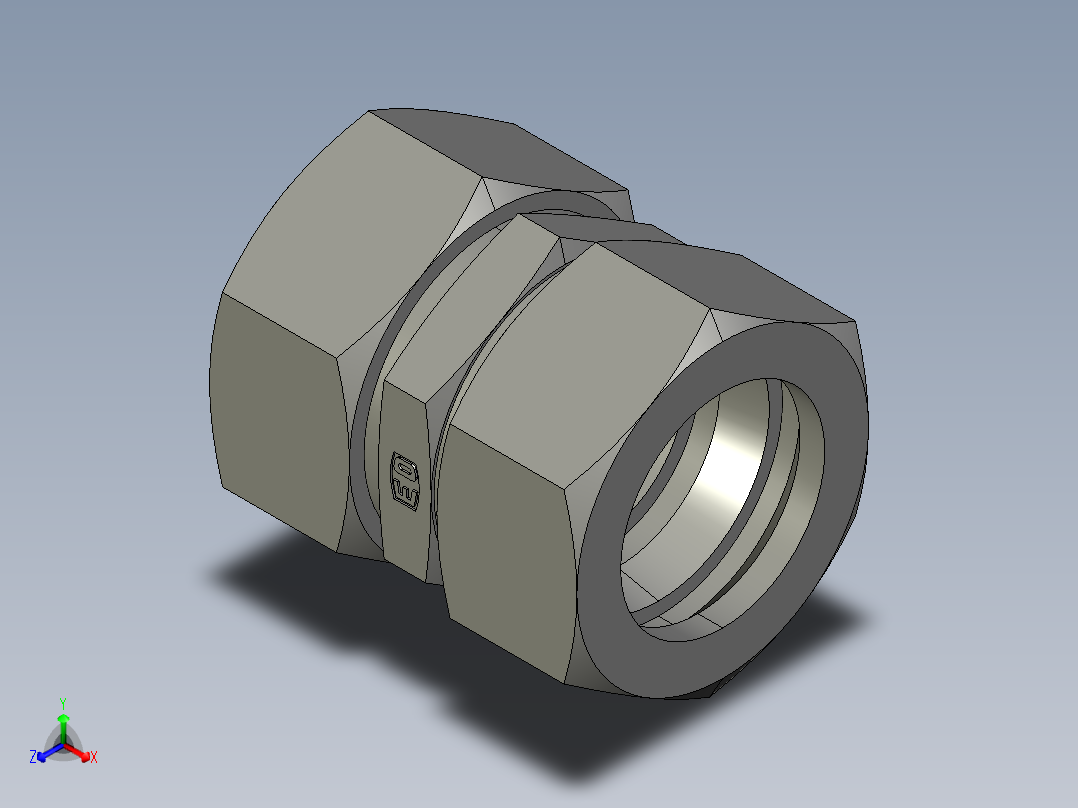 卡套式工业通用硬管接头EO Union G35L71正等轴测图