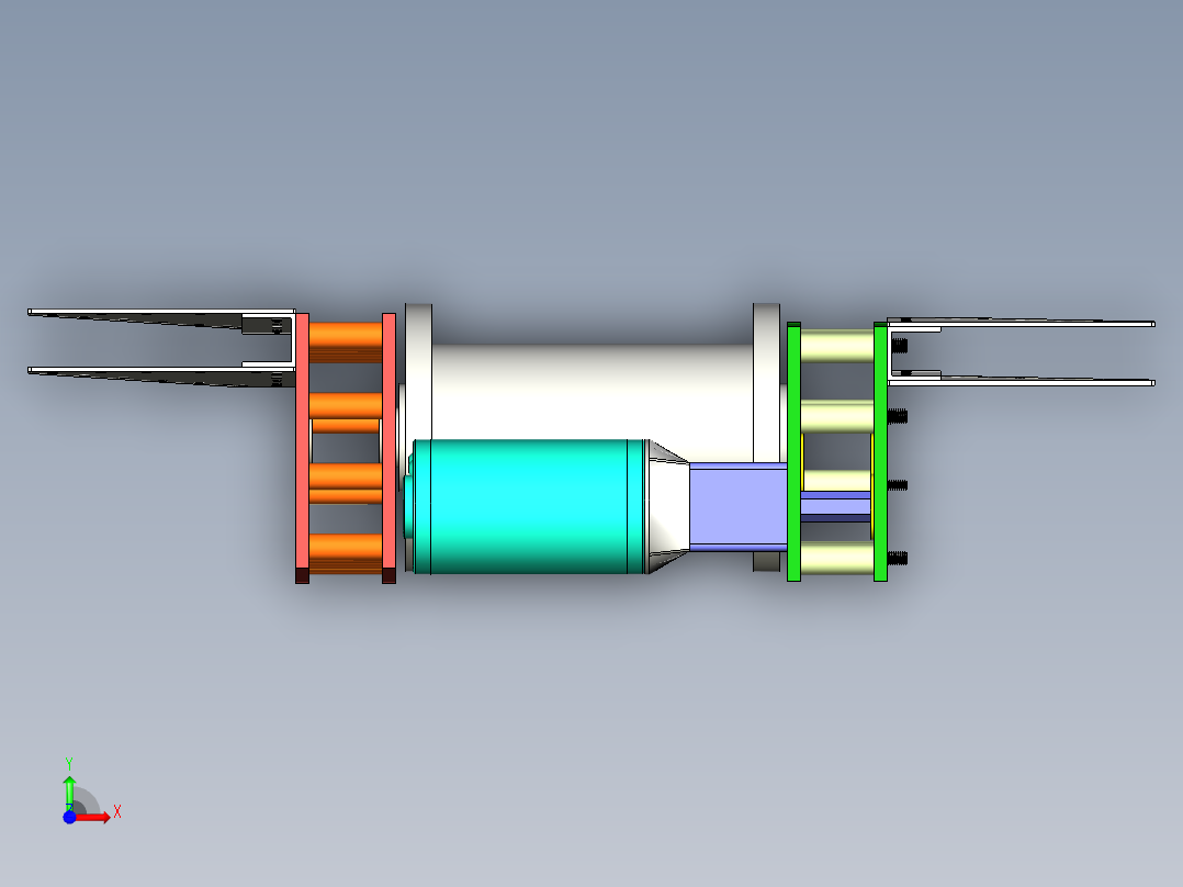 爬升绞车总成--stp前视图