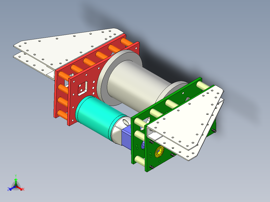 爬升绞车总成--stp正等轴测图
