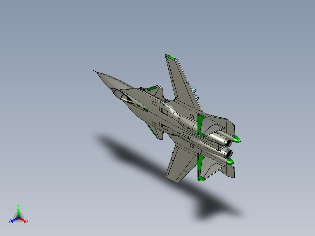 苏47金雕式战斗机正等轴测图