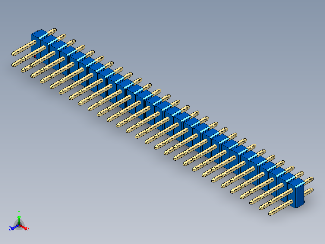彩色公头100mil（2.54mm）系列-DS1021_blue_2x28p_100mil_Type1_rev1.0