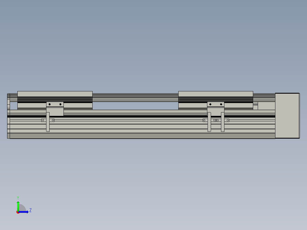 直线模组LHA170-S300-L设计图纸左视图