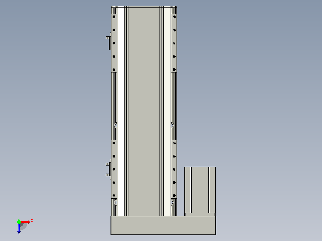 直线模组LHA170-S300-L设计图纸俯视图