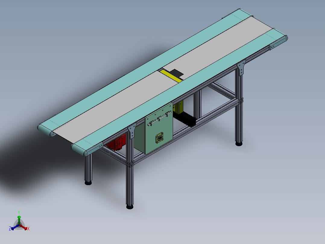 皮带输送机 (45)正等轴测图
