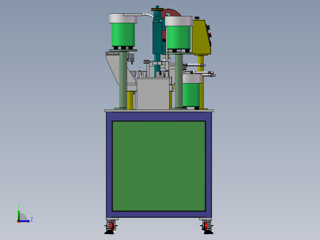 五金冲压铆接自动组装机左视图
