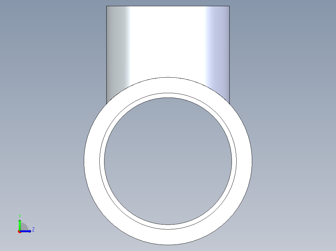 CPVC管件02-Sch80_ReducingTee_SxSxS_9801-211_1.5in x 1in左视图