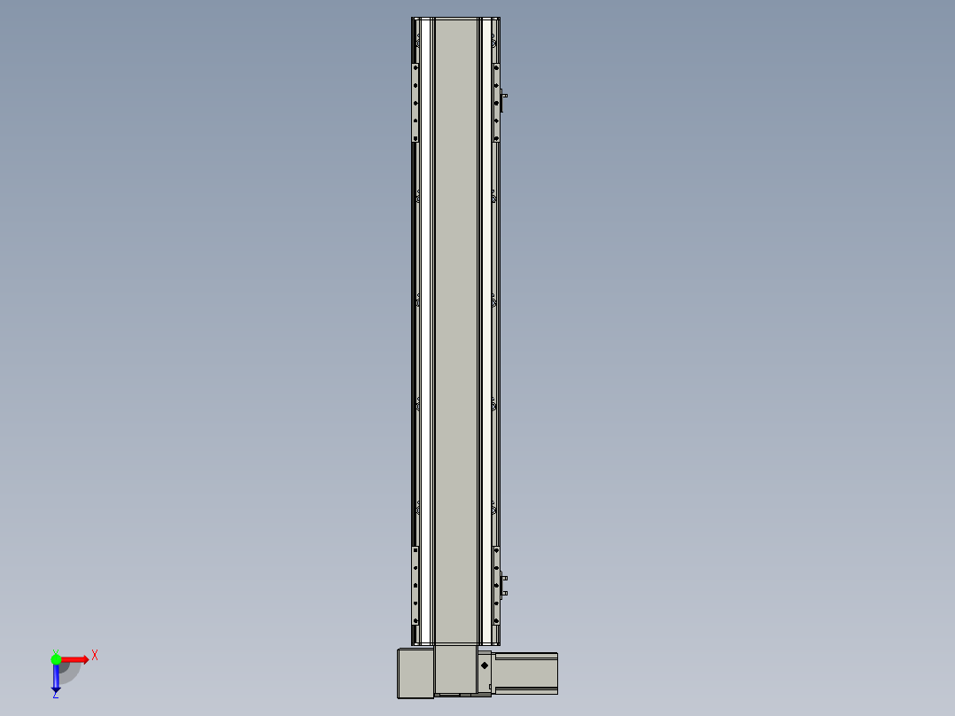 直线模组LHB17-L40-S900-LD设计图纸俯视图