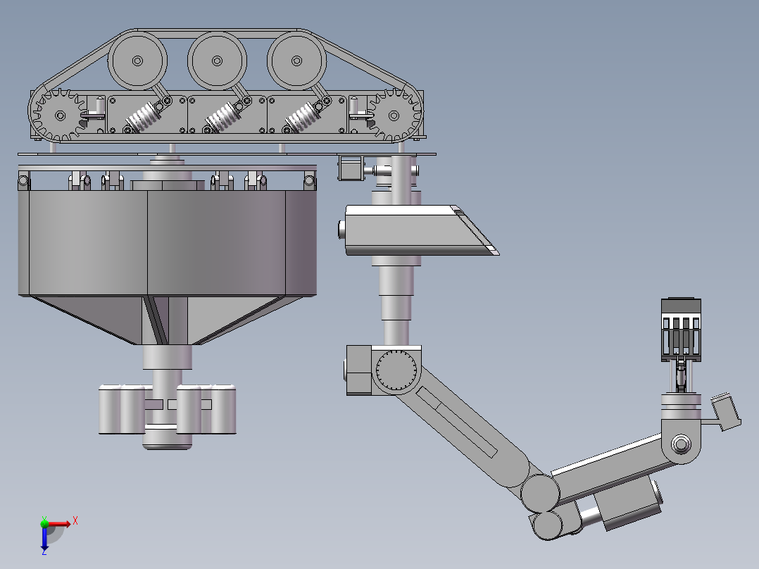 捡垃圾机器人SW三维图=1426739=160俯视图