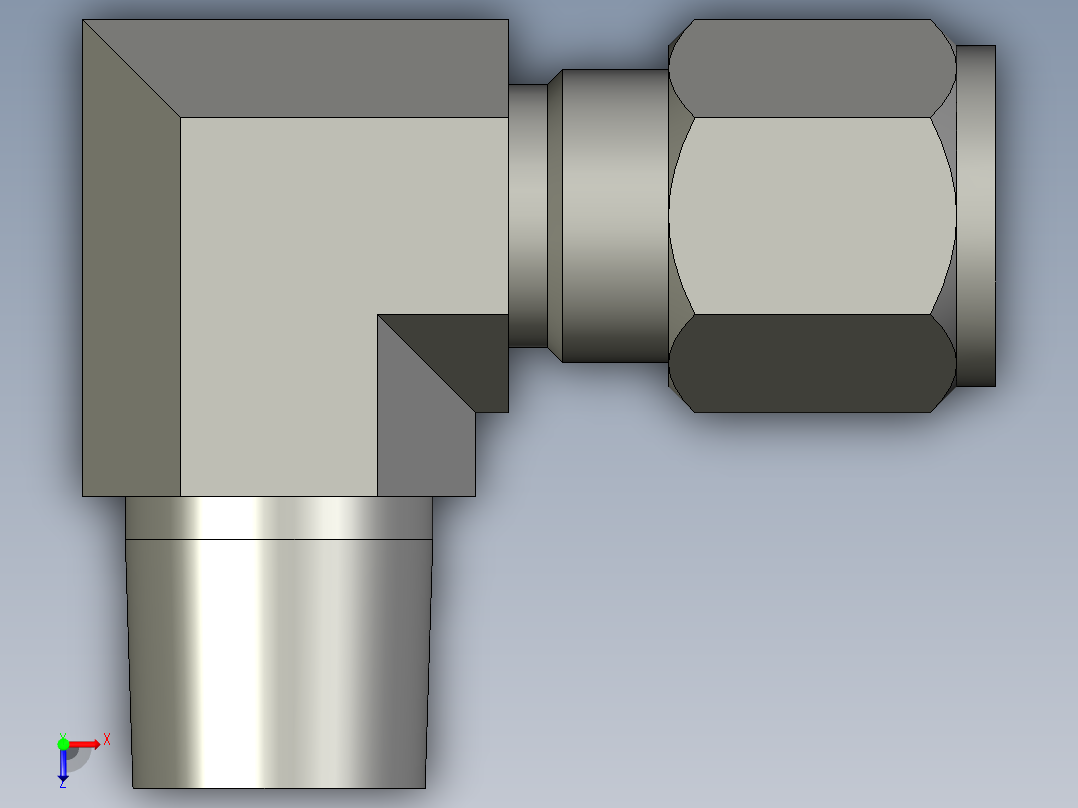卡套式工业通用硬管接头8-8_cbu-s俯视图