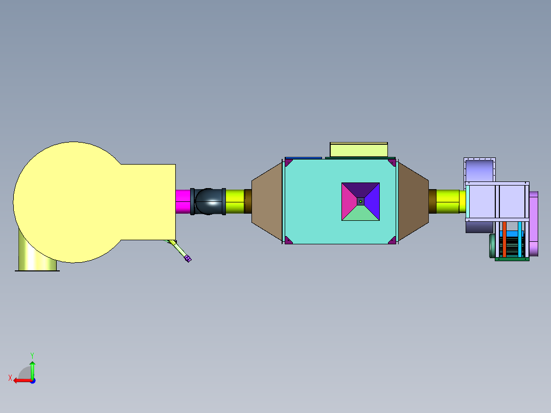 油漆加工用空气净化系统后视图