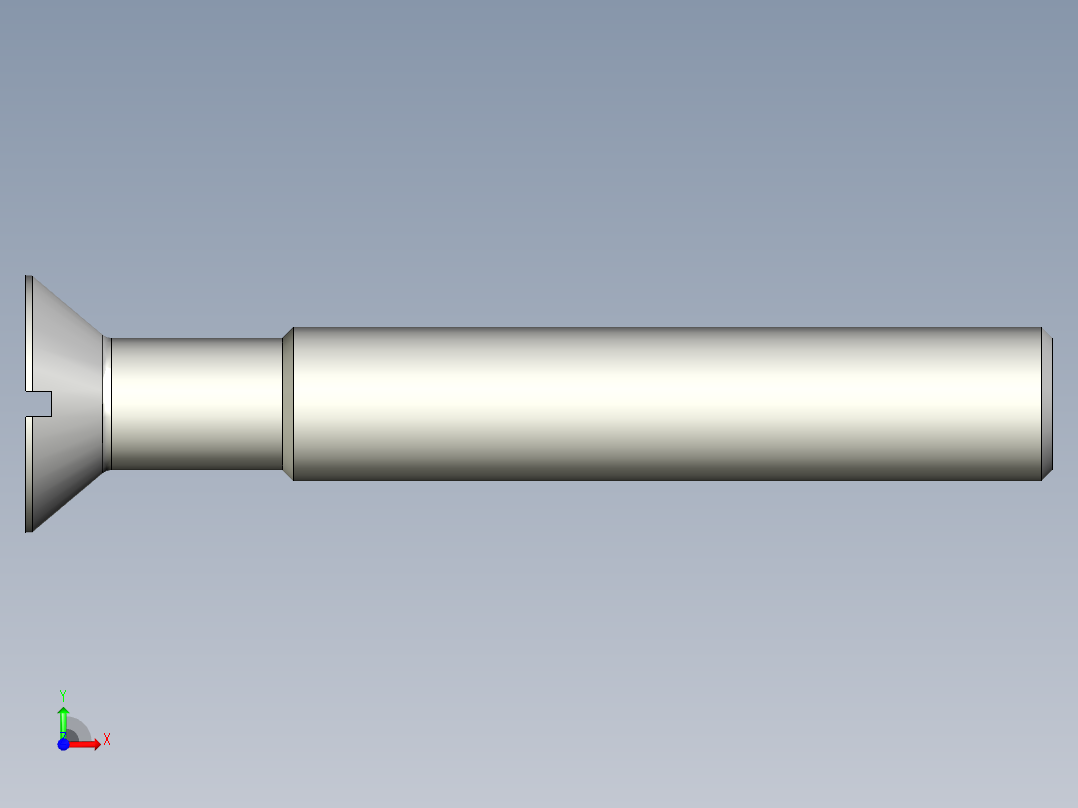 沉头螺钉-Screw_-M30-L200_150-50-5x5-40_-Countersunk_head.stp前视图